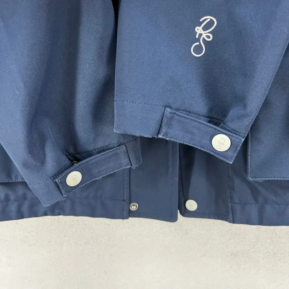 Roamers & Seekers Rain Jacket Men's L Blue Grey Globetrotter Log It Lined EUC - Picture 7 of 10